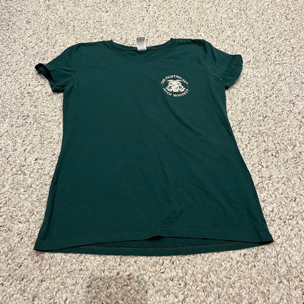 The Fighting 69th Irish Whiskey Short Sleeve Tee Womens S Green Casual